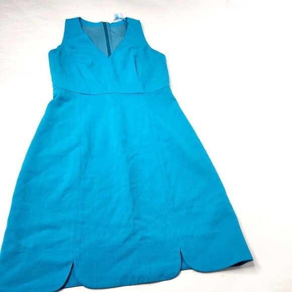 Draper James Women's Size 4 Blue Scalloped Dress - Picture 2 of 6